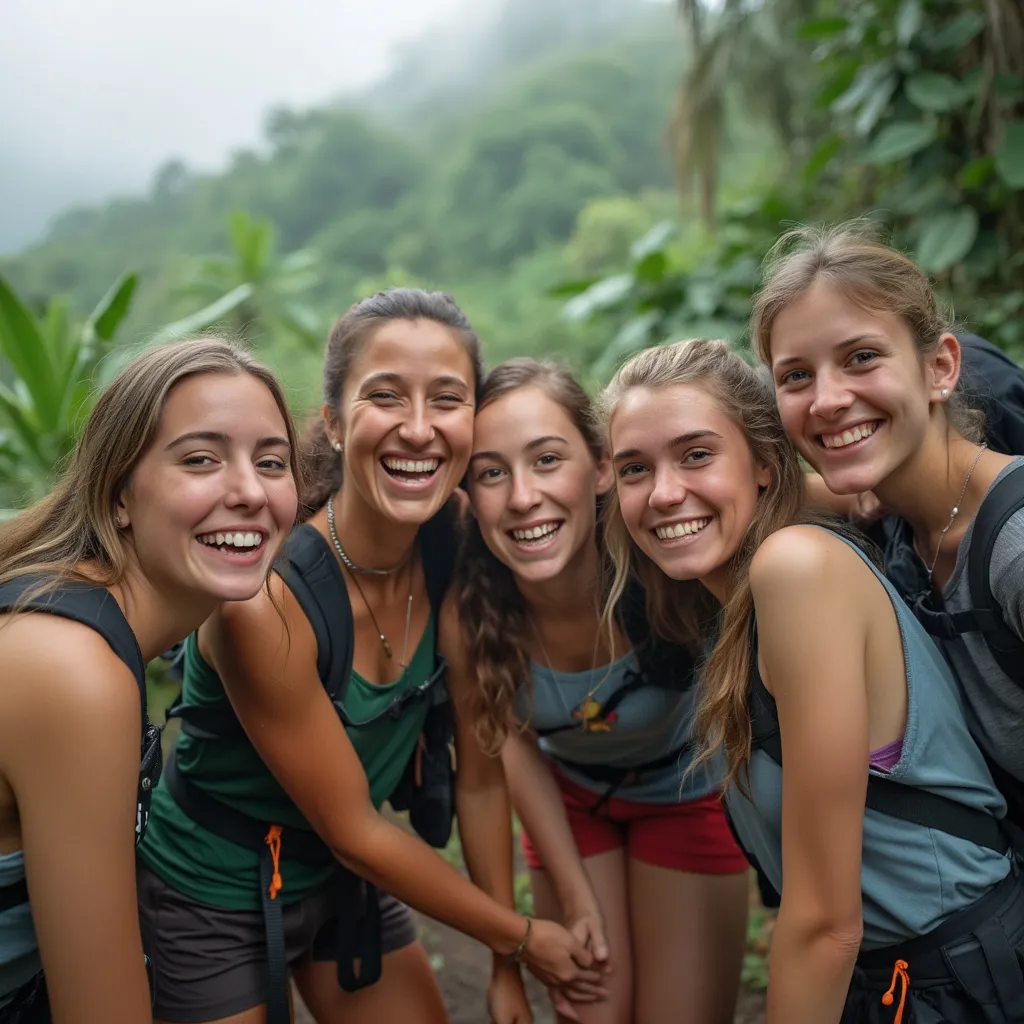 Estudiantes participando en voluntariado